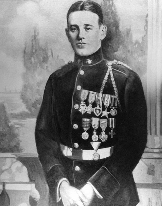 John J. Kelly- The most heavily decorated war hero of WWI.  The Army Medal of Honor is on the left and the Navy Medal of Honor is next to it, also called the Tiffany Cross.